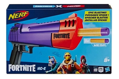 Nerf Fortnite Pistola Lanzador Hc-e + 3 Dardos Hasbro E7515