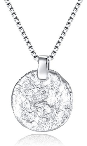 Hius Sterling Silver 18k Plated Hammered Engraved Coin