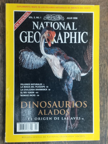 National Geographic Nº 1 * Dinosaurios Alados * Julio 1998 *