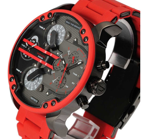  Reloj Diesel Hombre Dz7370 Nuevo Original Mr Daddy 2.0 Rojo