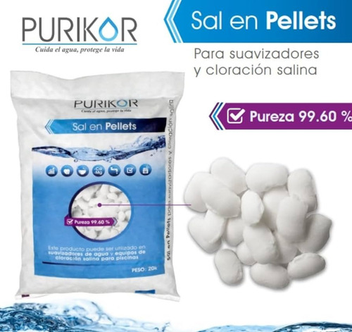 Sal Purikor En Pellets 99.6% Pura ¡suaviza Tu Agua!