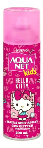Aqua Net Body & Hair Spray Con Brillos Hello Kitty 200 Ml