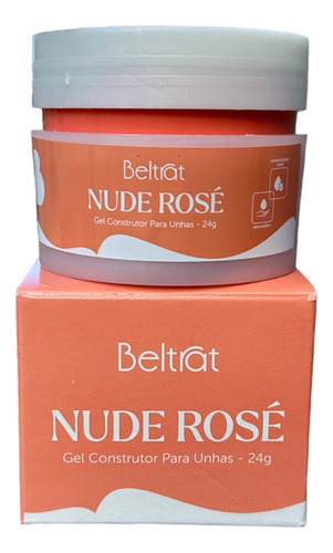 Gel Construtor Nude Rosé Beltrat 24g /alongamentos De Unhas