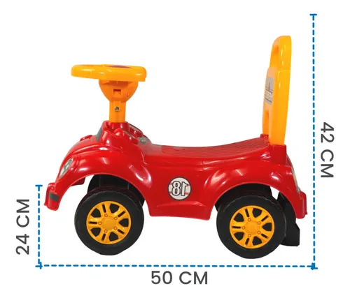 Montable Para Niños Vocho Carrito Correpasillos De 50 Cm Color Rojo