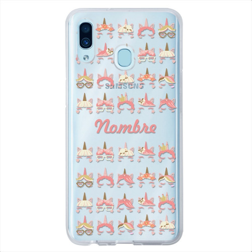 Funda Para Samsung Galaxy Unicornio Personalizada Nombre