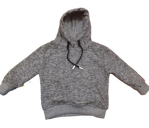 Sudadera Afelpada Con Gorro Calientita Gris Nevado Infantil