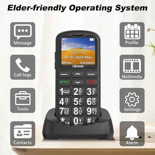 Celular Uleway Para Mayores De Facil Uso Y Botón De Emergencia (Nuevo con caja abierta)