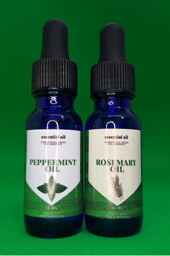 Aceite De Menta Y Romero Puro 100% Esenciales 15ml Nuevo