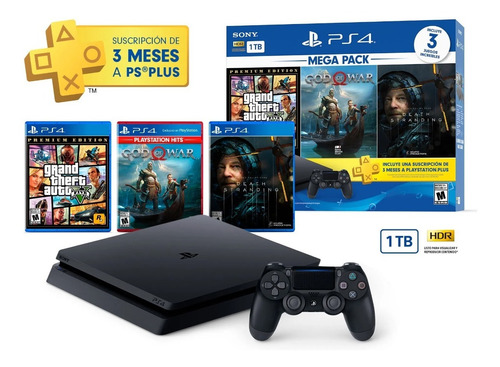 Consola Ps4 Slim 1tb Mega Pack