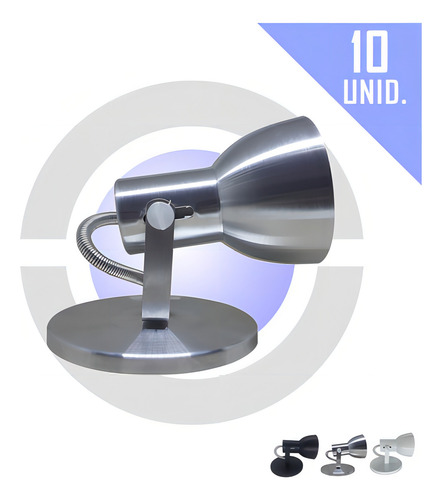 Luminária Arandela Sobrepor P/ Lampada Bulbo Led 10unid Cor Cinza Claro
