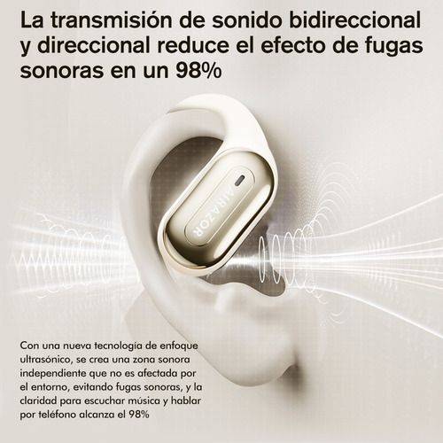 (transformers) Auriculares Bluetooth Tf-t59 Gancho Oreja Beige/cuchillas