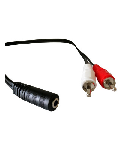 Cable Plug 3.5 Hembra A 2 Rca Macho