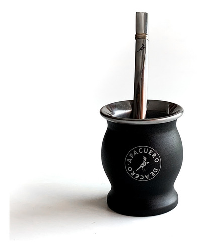Imagen 2 de 8 de Mate Termico De Acero + Bombilla Plana