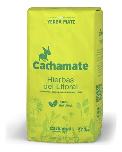 Yerba Mate Hierbas Del Litoral  Cachamate 500 Grs