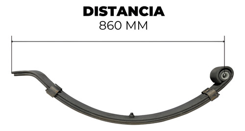 Elásticos Para Trailers Acoplados 3 Hojas Largo 250kg