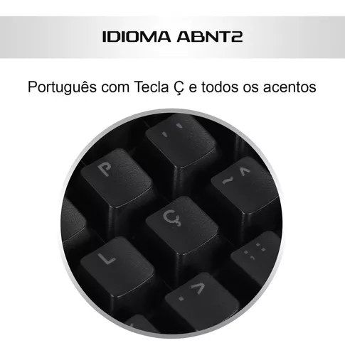 Teclado gamer Knup KP-TM010 QWERTY Outemu DIY Blue português