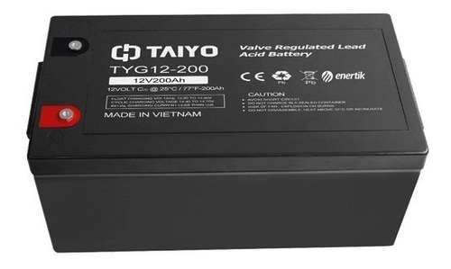 Batería Ciclo Profundo Gel 12vcc 200ah Taiyo Enertik