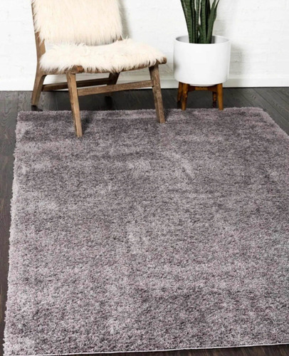 Alfombra Pelo Largo Soft Shaggy 100x150 Gris Kreatex