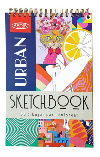 Sketchbook (croquera) 60 Hjs 30 Dibujos Para Colorear Artel