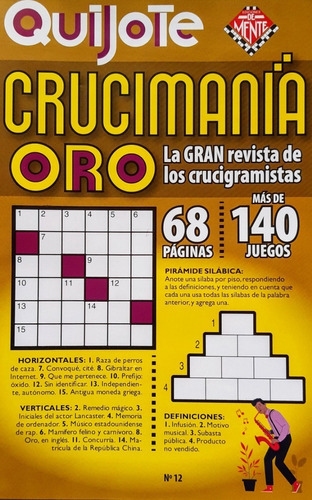 Quijote Crucimania Oro N° 12 - 68 Paginas