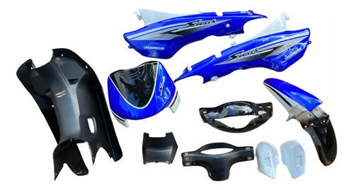 Kit Plasticos Original Gilera Smash 110 10 Piezas Azul