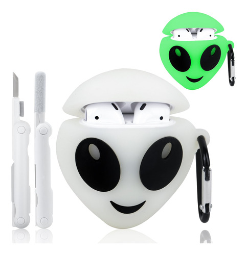 Ccxnas Compatible Con AirPods 2nd/1st Case, Glow In The Dark