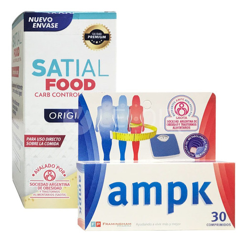 Combo Ampk 30 Comp + Satial Food Carb Controller Adelgazante