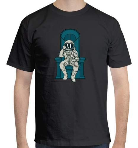 Playera Diseño De Astronauta Sentado Pensando