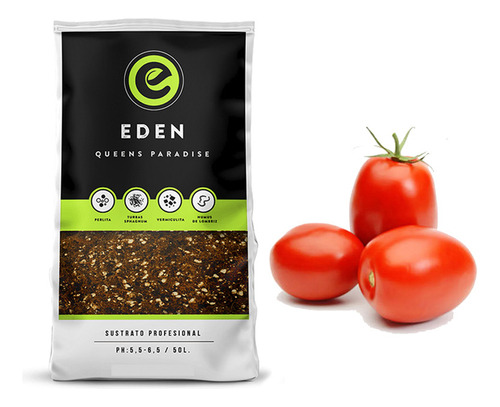 Sustrato Profesional Eden 50lt Semillas De Tomate Perita