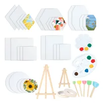 Comprar 30 Lienzos Para Pintar Con Paletas Y Caballetes Mini