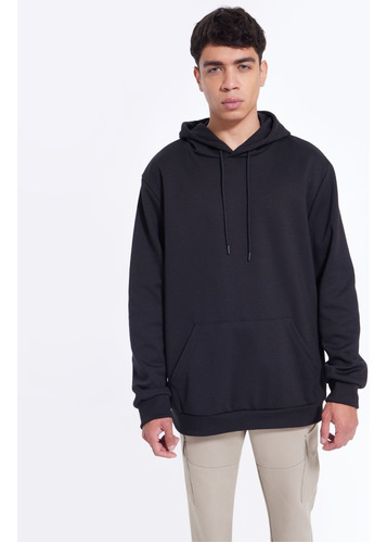 Hoodie  Hombre Seven Negro En Poliéster 45060588-9909