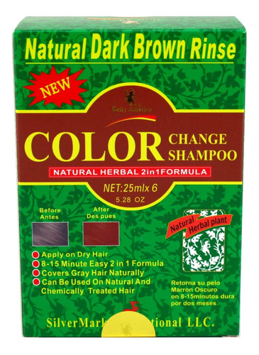 Deity Kit De Cambio De Color De Champu Natural Herbal 2n1 Ma