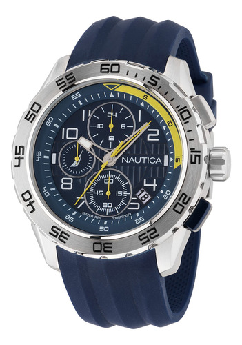 Nautica Reloj Napnss301 Nst 101 Con Correa De Silicona Azul