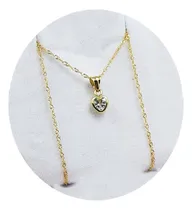 Comprar Conjunto Oro 18k Cadena Singapur Corazón Joyas 