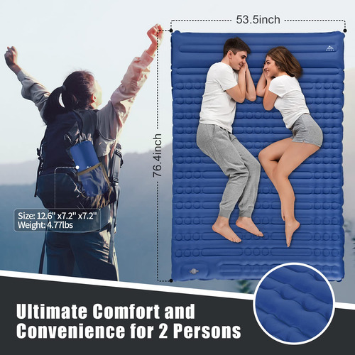 Colchoneta Para Camping Extra Gruesa Inflable Impermeable 12