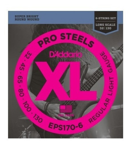 Cuerdas para bajo eléctrico 4:4 D'Addario EPS-170-6