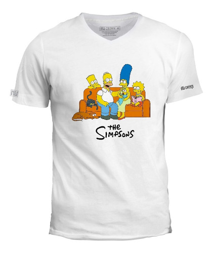 Camiseta Estampada Los Simpson Familia Sofa Bart Homero Ivk 