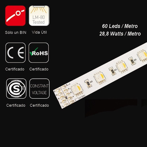 Imagen 2 de 5 de Cinta De Leds Blanco Neutro Natural Ip67 Uso Exterior