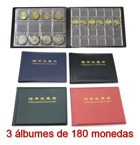 3 Album Para 180 Monedas C/u