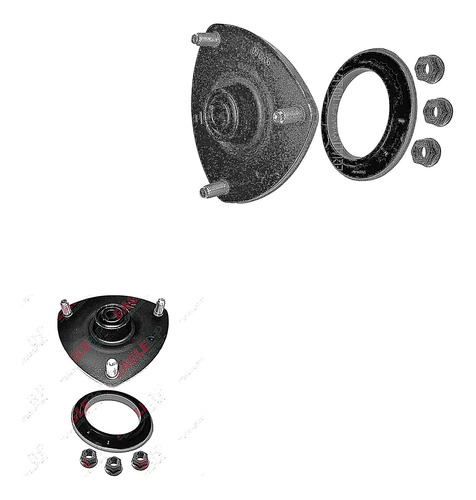 Kit 2 Bases Para Amortiguador Del Cr-v 2.4l 4 Cil 02/06