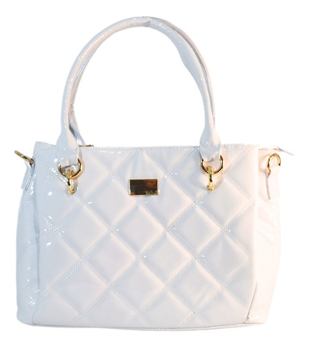 Bolso De Dama Elegante Charol Abollonado Lua De Dibella