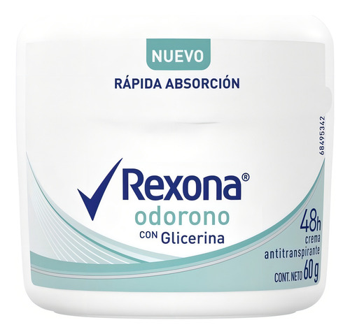 Antitranspirante En Crema Rexona Odorono Con Glicerina 60 G Fragancia Original