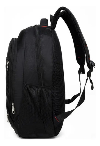 Mochila Notebook Escolar Faculdade Masculina Feminina Barata Cor Preto Desenho Do Tecido Liso