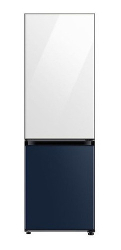 Imagen 1 de 9 de Heladera inverter no frost Samsung Bespoke RB33A3070 white glam-navy con freezer 328L