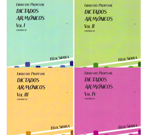 Dictados Armónicos Vol 1, 2, 3 Y 4, Libro Del Profesor.