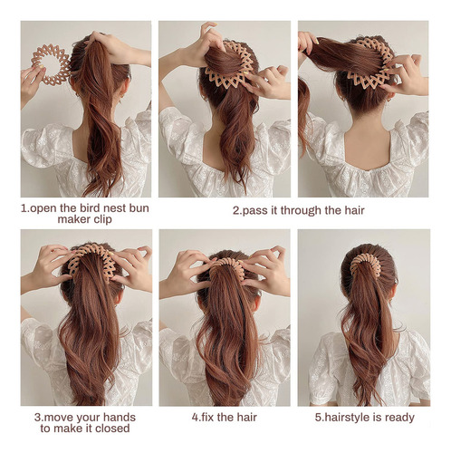 0 Pinzas Para El Pelo Con Forma De Nido De Pájaro Y Pinzas