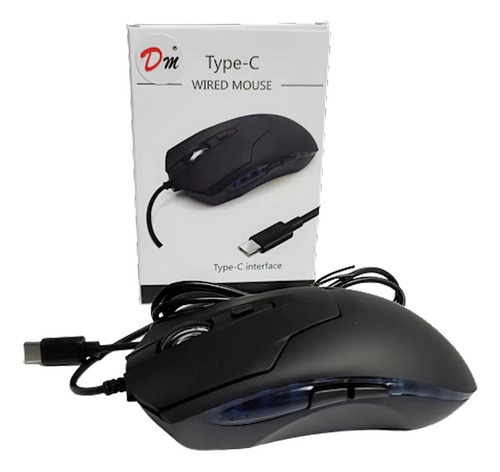 Mouse Wired Usb-c Retroiluminado 1600dpi 6 Botones