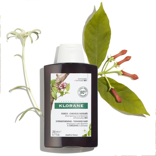 Shampoo Klorane Quinina en botella de 200mL por 1 unidad