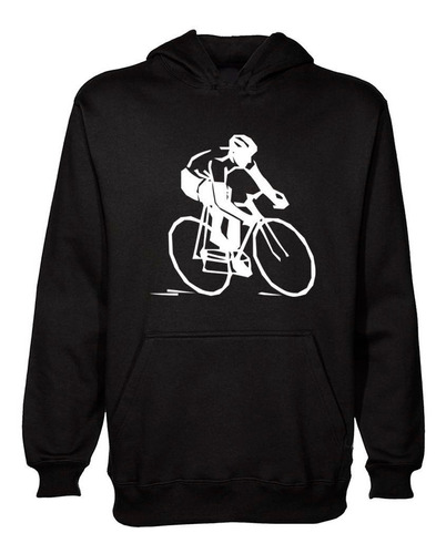 Buzo Canguro Ciclista En Carrera Bici Hoodie