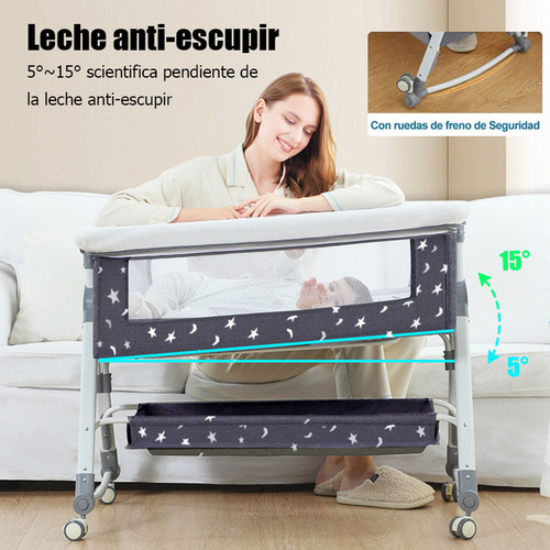 Cuna Corral Bebe Colecho Plegable Con Mosquitero Y Ruedas8accessories +7modoscon Cambiadoralta Calidad Plush Frame Edge